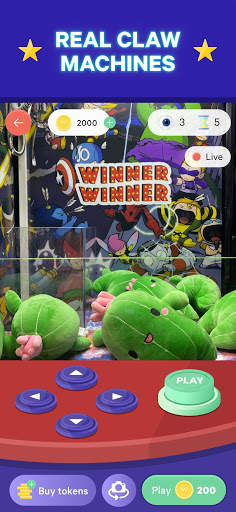 Winner Winner Live Arcade - Real Claw Machines screenshot 1