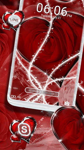 Red Rose Launcher Theme screenshot 4