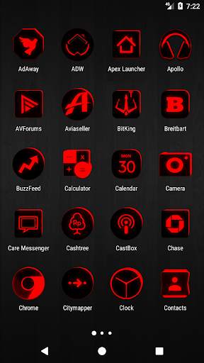 Flat Black and Red Icon Pack screenshot 2
