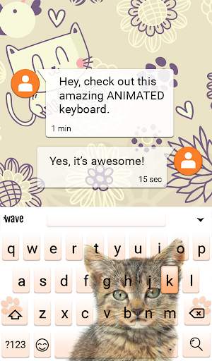 Baby Tabby Animated Keyboard   Live Wallpaper screenshot 3
