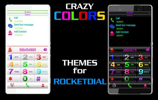 Theme RocketDial Black Crazy Colors screenshot 3