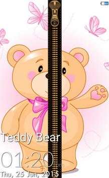 Teddy Bear Zipper Lock Screen screenshot 8