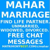 Mahar Marriage. Free Chat. Free matrimony. icon