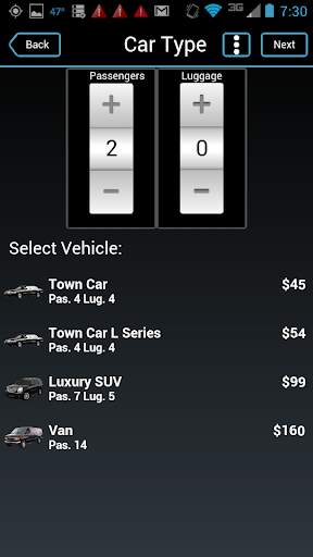 New App Car & Limo screenshot 5