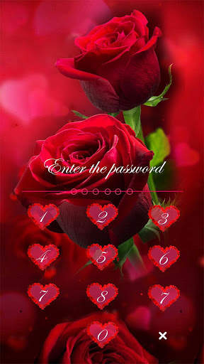 AppLock Theme Red Rose screenshot 2