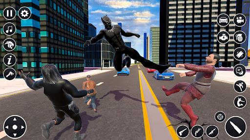 Black 3D Panther Fighting Game screenshot 1