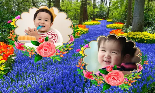Beautiful Garden Double Photo Frame Application 12 تصوير الشاشة