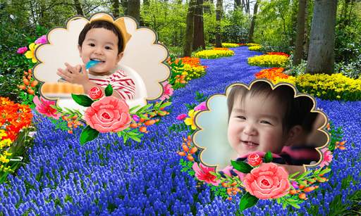 Beautiful Garden Double Photo Frame Application screenshot 12