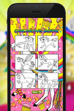 Unicorn Horse Coloring Book screenshot 2