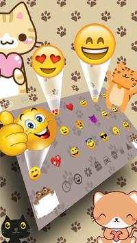 Kawaii Cartoon Cat Keyboard Theme Sweet Little Kit screenshot 2