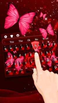 Red Rose Butterfly Keyboard screenshot 1