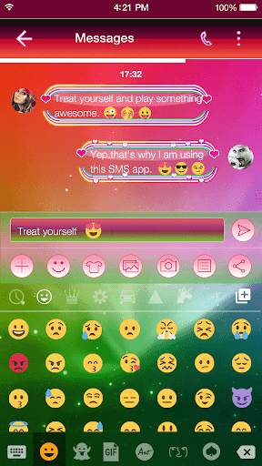Rainbow Sky Keyboard Theme screenshot 2