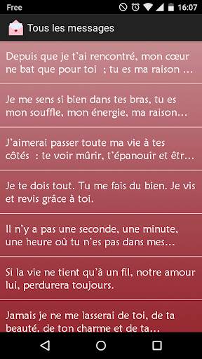 Messages d'Amour SMS screenshot 2