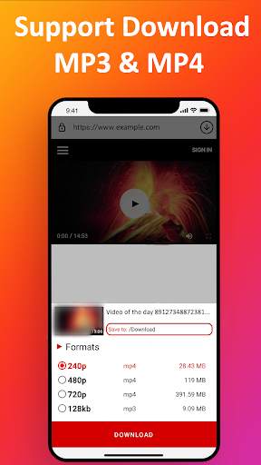 Video Downloader MP4 & MP3 -  Downloader & Browser screenshot 6