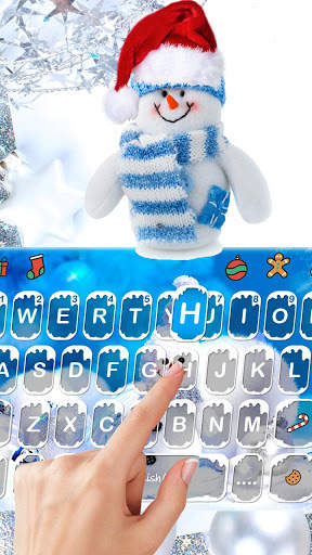 ثيم لوحة المفاتيح Blue Christmas1 2 تصوير الشاشة