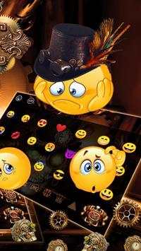 Steampunk Skull Gravity Keyboard Theme 3 تصوير الشاشة