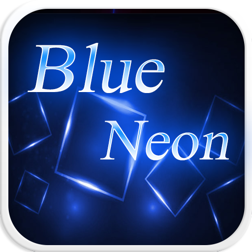 Blue Neon Emoji Keyboard Theme icon