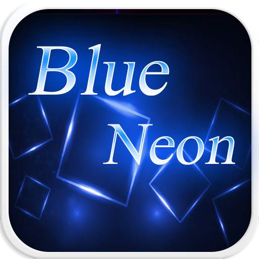 Blue Neon Emoji Keyboard Theme 1.1.4