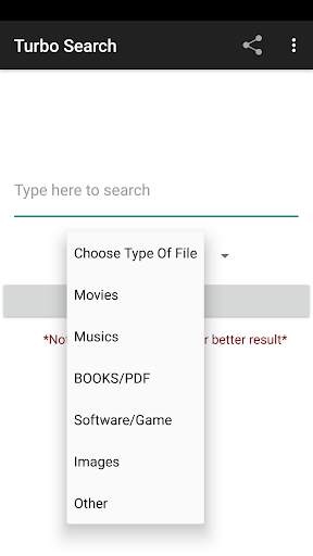 Turbo Search-Quickly find any file from internet 2 تصوير الشاشة