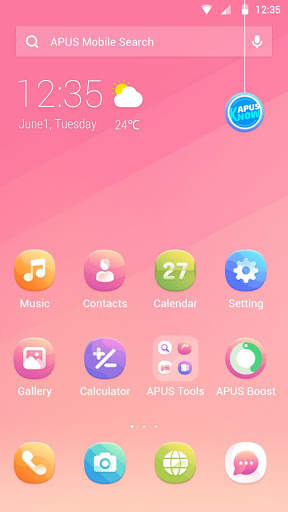 Colorful Circle APUS Launcher theme screenshot 1