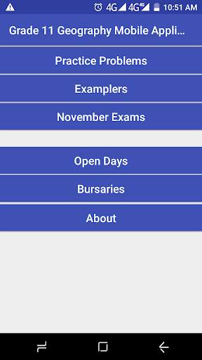 Grade 11 Geography Mobile Application screenshot 1