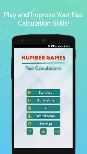 Number Games : Fast Calculations - super math screenshot 1