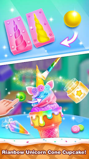 Unicorn Cone Cupcake Mania - Sprinkles Cupcakes screenshot 3