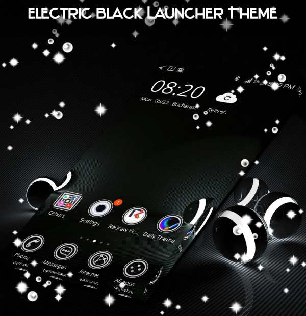 Electric Black Launcher Theme screenshot 2