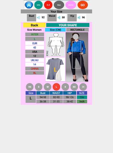 clothes size screenshot 9