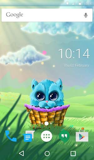 Cute Kitty Keyboard Wallpaper स्क्रीनशॉट 6