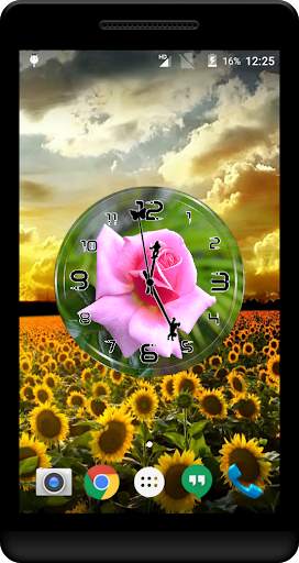 Rose Clock Live Wallpaper screenshot 1