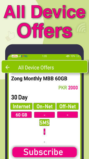 Zonge Packages 2022: Data, SMS screenshot 8