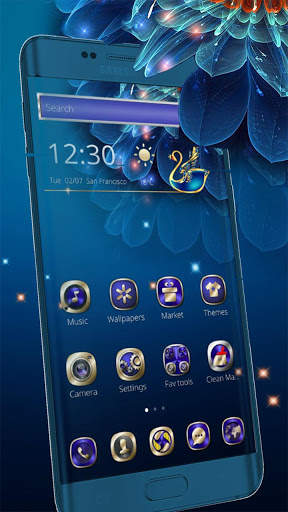Blue Gold Luxury Theme screenshot 3