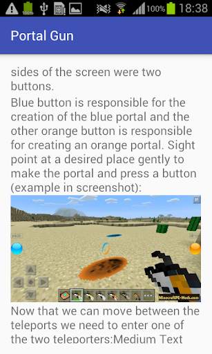 New Portal Gun Mod For MCPE screenshot 2
