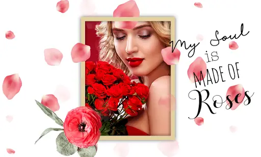 Photo Editor & Photo Frames Rose Flower Background screenshot 2