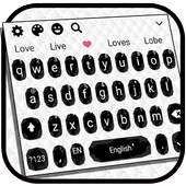 Black and White SMS Keyboard Theme 10001003