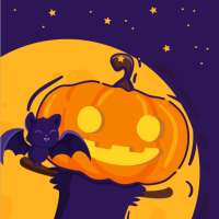 Pixel art - halloween color by number games logo