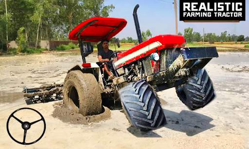 Village Tractor Driving Sim 3D screenshot 1