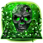 3D Magical Zombie Skull gravity keyboard icon