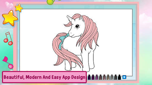 Unicorn Coloring Games Puzzle screenshot 1