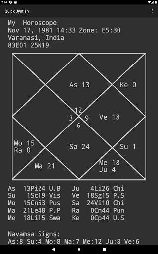 Quick Jyotish screenshot 9