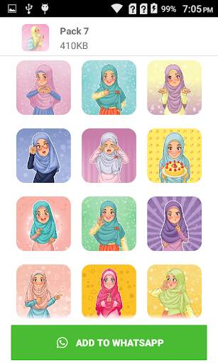 Hijab Sticker - WAStickerApps screenshot 3