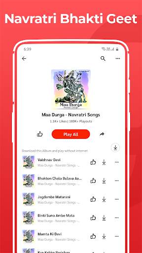 Navratri Gana, Garba, Songs, Puja, Aarti, MP3 App screenshot 3