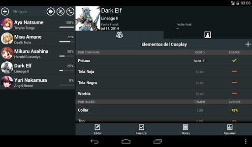 Cosplanner screenshot 5