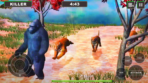 Lion Vs Gorilla : Animal Family Simulator Game screenshot 2