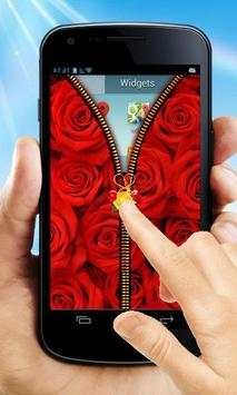 Rose Zipper Lock Screen screenshot 3