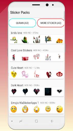💖😍 WaStickerApps Love Stickers For WhatsApp screenshot 1