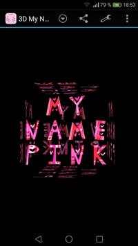 3D My Name Pink Live Wallpaper screenshot 4