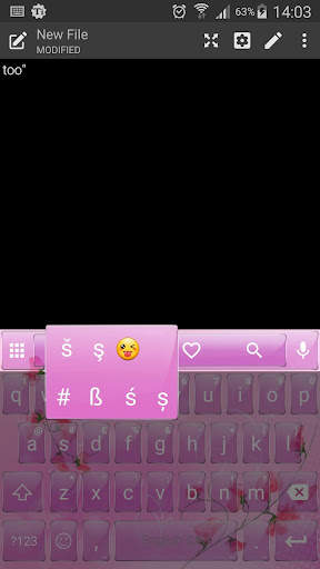 Emoji Keyboard Glass Pink Flow screenshot 4