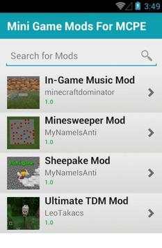 Mini Game Mods For MCPE स्क्रीनशॉट 2
